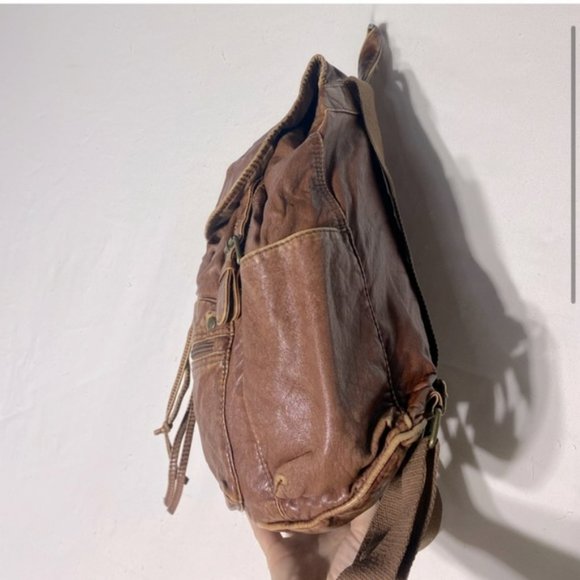 Vintage Y2K Mossimo Brown Faux Leather Backpack main image 14